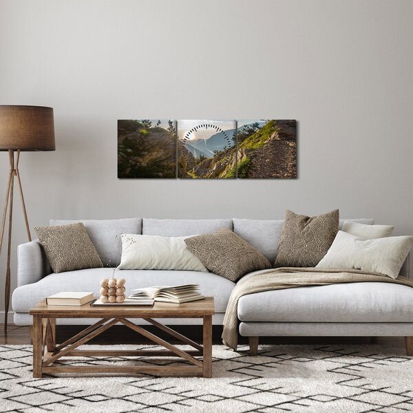 Obraz - Hora Olympus (s hodinami) (90x30 cm)