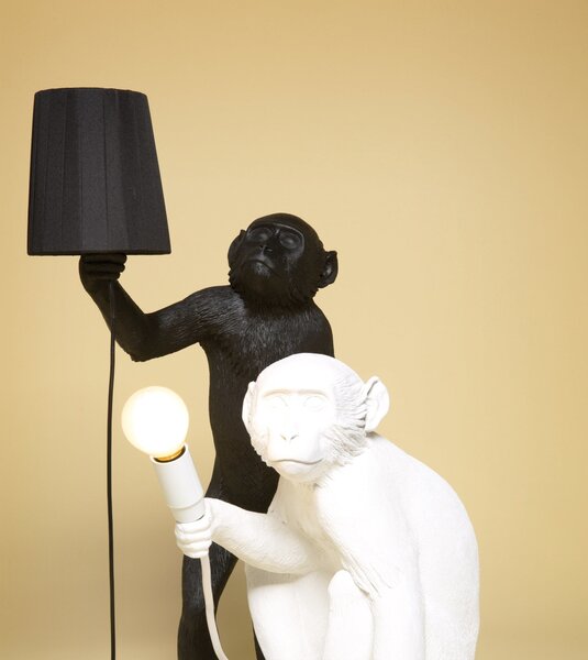 Seletti 14922 Stolní lampa Monkey siedząca černá