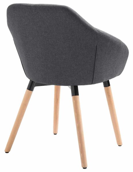 Jídelní židle 4 ks tmavě šedé textil 278408
