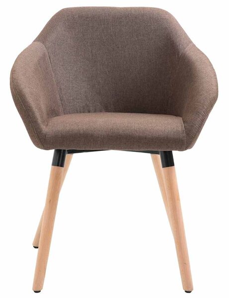 Jídelní židle 4 ks hnědé textil 278410