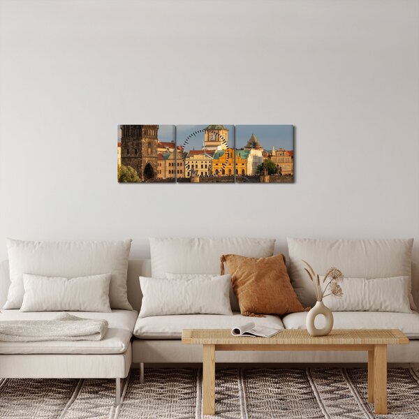 Obraz - Karlův most (s hodinami) (90x30 cm)