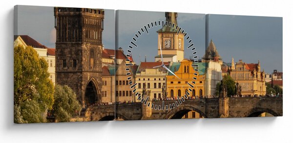 Obraz - Karlův most (s hodinami) (90x30 cm)