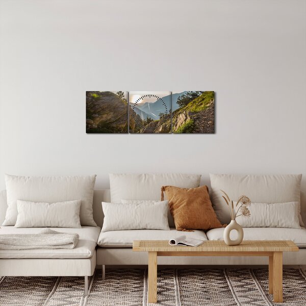 Obraz - Hora Olympus (s hodinami) (90x30 cm)