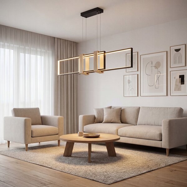 LED závěsné svítidlo 58 W, 5220 lm, teplá bílá, IP20