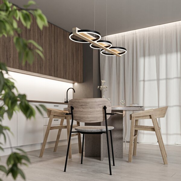 Bílé LED závěsné svítidlo – teplá bílá, 68 W, 6120 lm, IP20