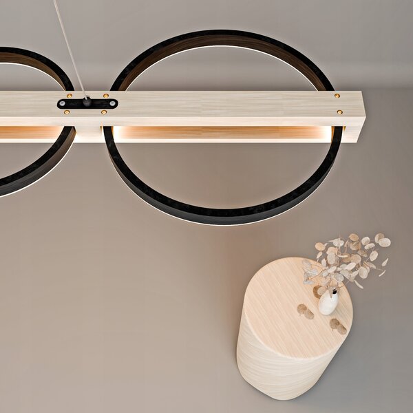 Bílé LED závěsné svítidlo – teplá bílá, 68 W, 6120 lm, IP20