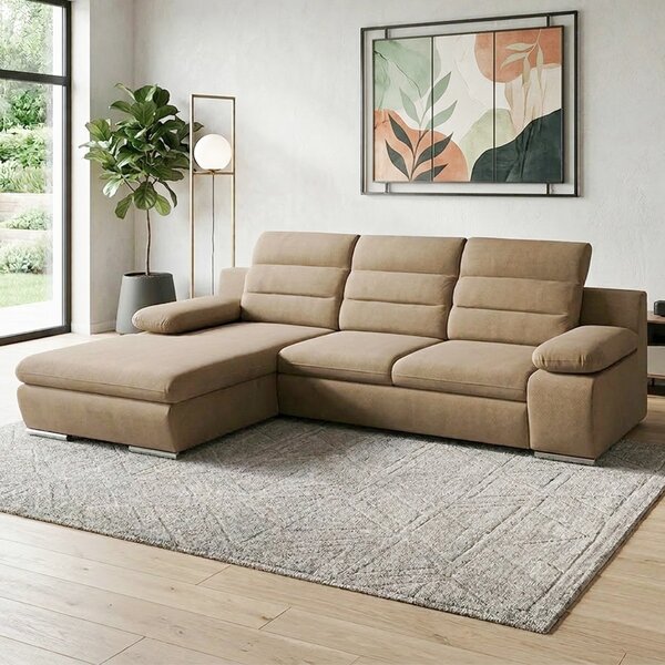 Sedací souprava GRECO MINI | 185x278 cm | LEVÁ | rozkládací + úložný prostor | PET FRIENDLY