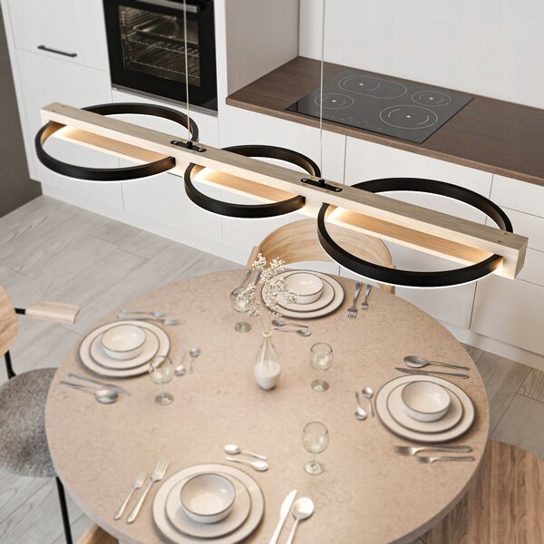 Bílé LED závěsné svítidlo – teplá bílá, 68 W, 6120 lm, IP20