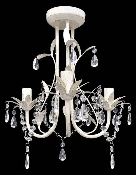 Křišťálové lustry 4 ks elegantní bílé 278739
