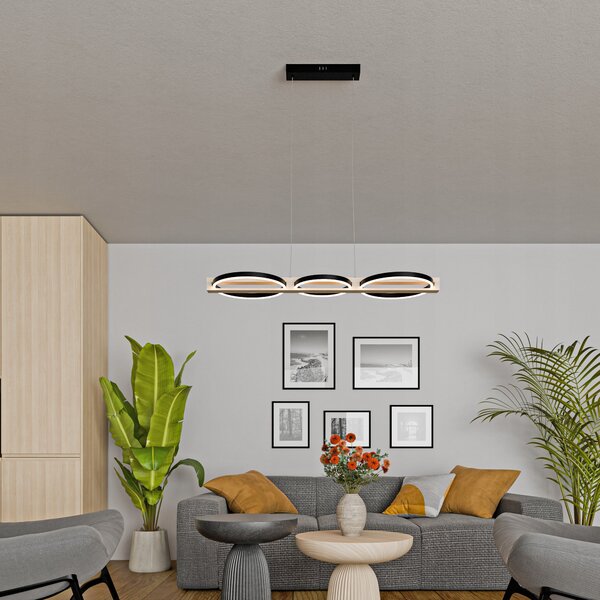 Bílé LED závěsné svítidlo – teplá bílá, 68 W, 6120 lm, IP20