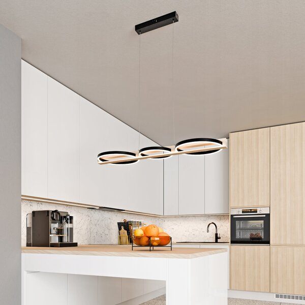 Bílé LED závěsné svítidlo – teplá bílá, 68 W, 6120 lm, IP20