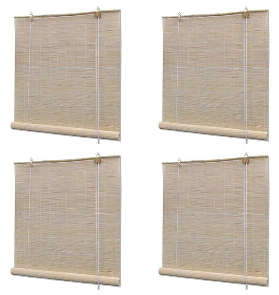 Zatemňovací rolety z přírodního bambusu 4 ks 120 x 160 cm 278743