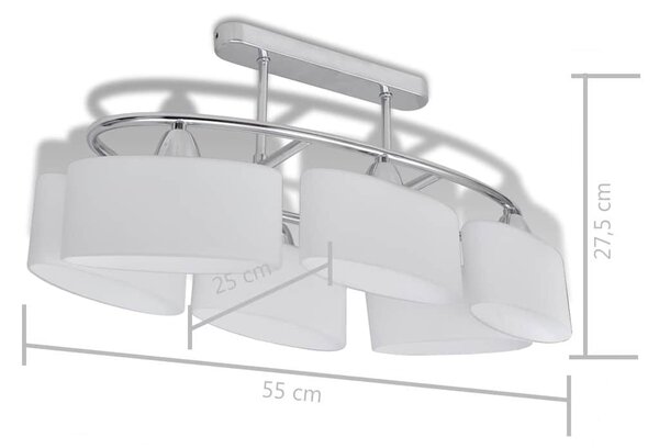 Stropní svítidlo s oválnými skleněnými stínidly 2 ks E14 278760