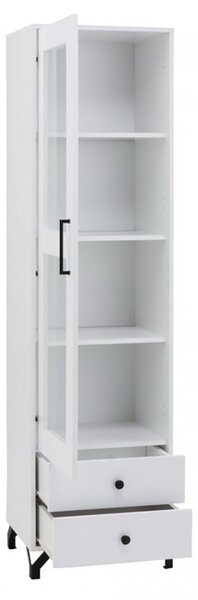 Obývací stěna BERGEN D | 4 díly | 320 cm | bílá mat/bílá lesk