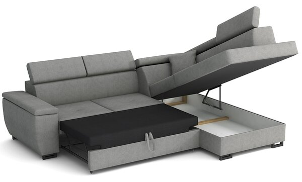 Sedací souprava Natan | 270x202 cm | PRAVÁ | rozkládací + úložný prostor | VÝBĚR TKANIN