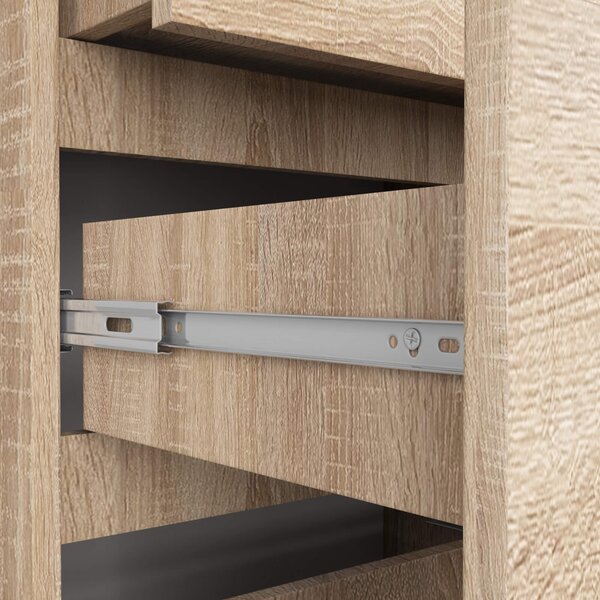 Ak furniture Kancelářský regál Rexa 60 cm 3 šuplíky a 2 police dub sonoma