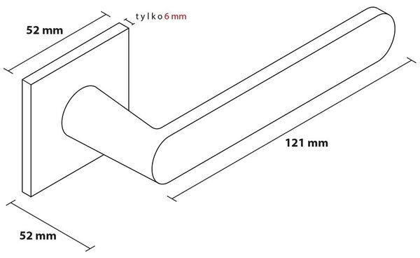 Klika LUNA Q SLIM - kartáčovaný chrom mat (komplet 2ks)