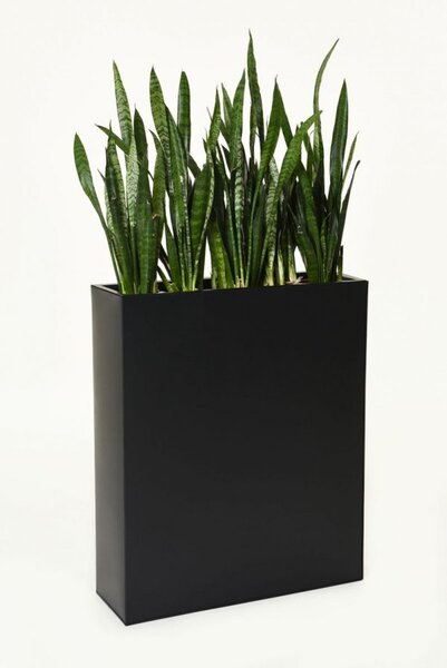 Květináč ELEMENTO, ocel, šířka 75 cm, černý