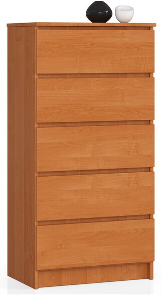 Ak furniture Komoda Kuba 60 cm - 5 šuplíků olše
