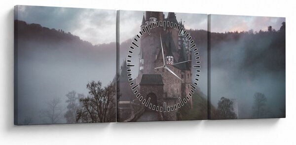 Obraz - Eltz Castle, Německo (s hodinami) (90x30 cm)