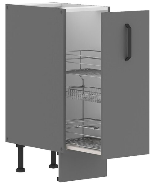 Kuchyňská linka NESSANT se | 250x280 cm | zásuvky PREMIUM BOX | šedá mat