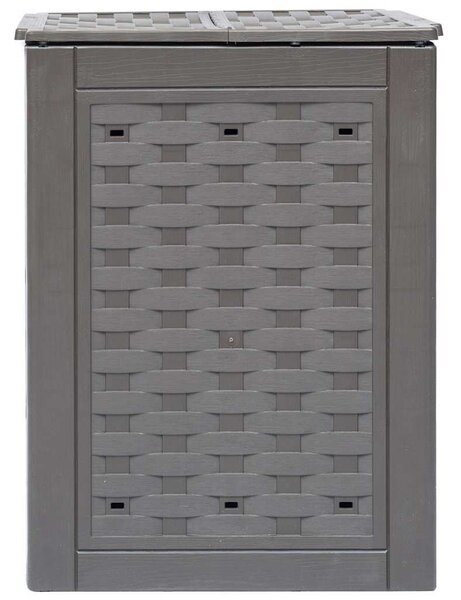 Zahradní kompostéry 2 ks hnědé 60x60x83 cm 600 l plast ratan 278917