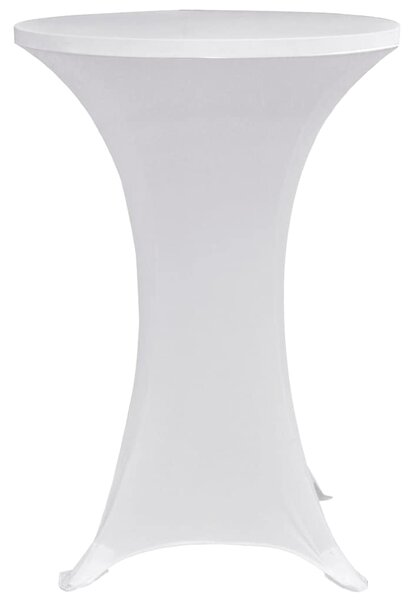 Návlek na koktejlový stůl Ø 60 cm bílý strečový 4 ks 279068
