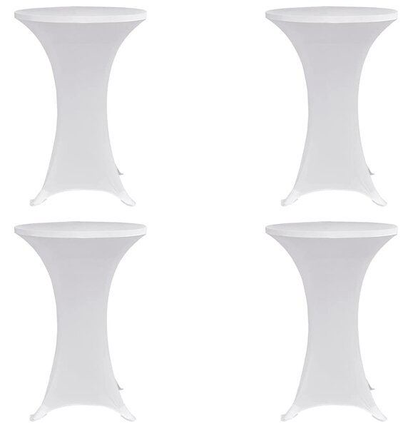 Návlek na koktejlový stůl Ø 60 cm bílý strečový 4 ks 279068