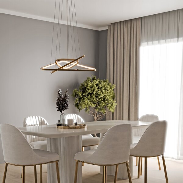 Designové závěsné LED svítidlo 146 W, 13 140 lm, teplá bílá, IP20