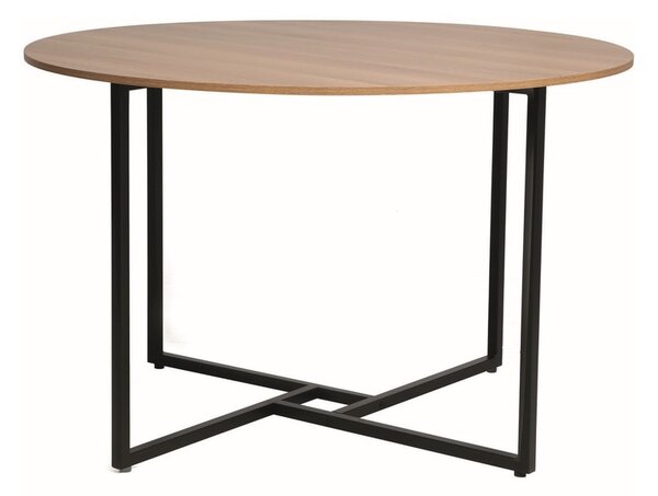 Kulatý jídelní stůl s deskou v dekoru dub ALTO 120x120