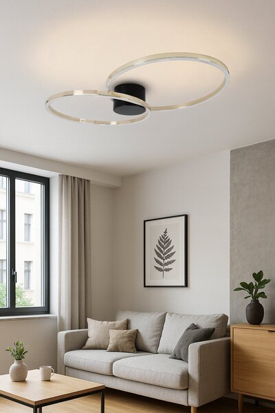 LED závěsné svítidlo 60 W – teplá bílá, 5400 lm, IP20, 77 × 45 × 9 cm