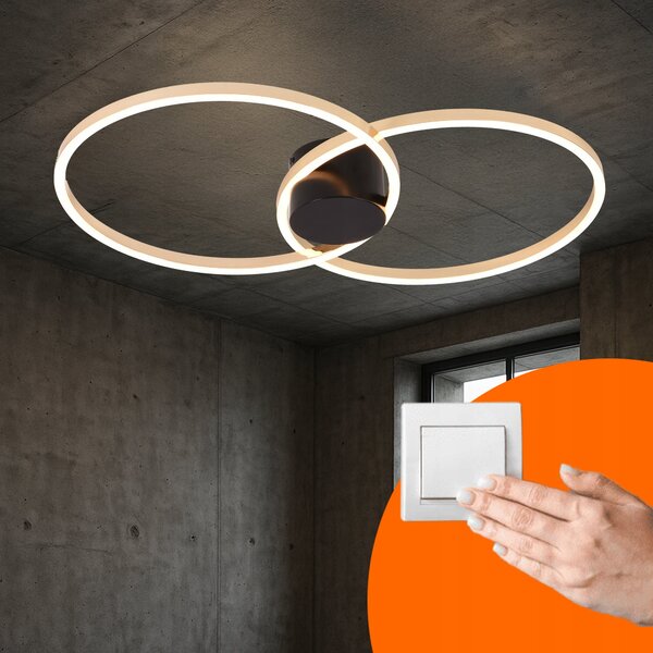 LED závěsné svítidlo 60 W – teplá bílá, 5400 lm, IP20, 77 × 45 × 9 cm