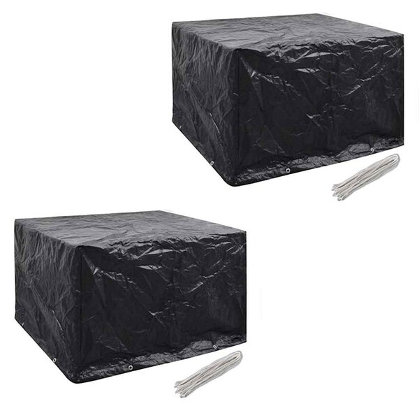 Plachty na zahradní nábytek 2 ks polyratan 8 oček 113 x 113 cm 279119