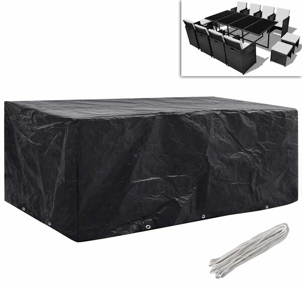 Plachty na zahradní nábytek 2 ks polyratan 10 oček 229 x 113 cm 279121
