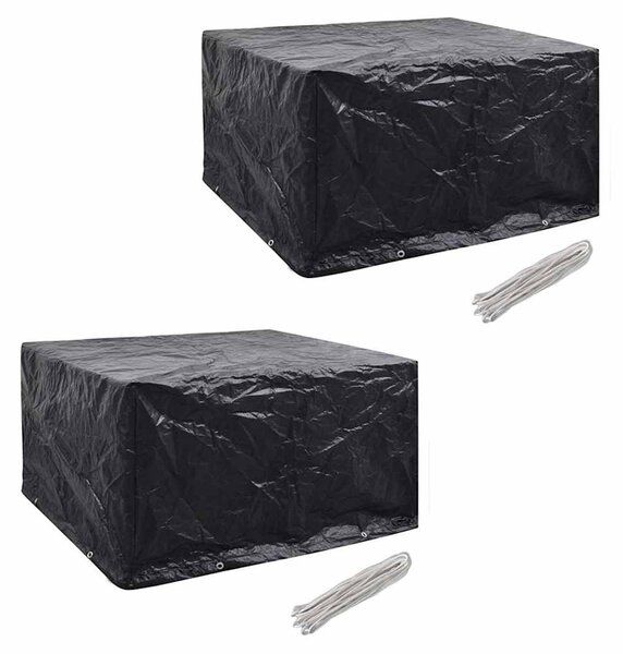 Plachty na zahradní nábytek 2 ks pro 6 osob 8 oček 172 x 113 cm 279120