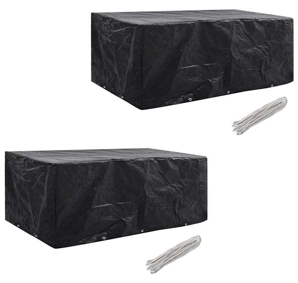 Plachty na zahradní nábytek 2 ks polyratan 10 oček 229 x 113 cm 279121
