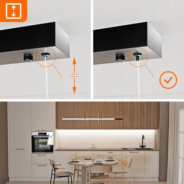 Bílé LED závěsné svítidlo 60 W – teplá bílá, 5400 lm, IP20
