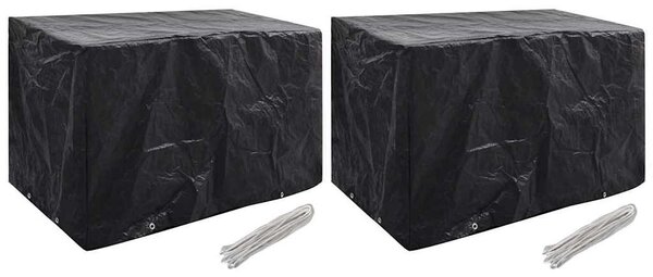 Plachty na zahradní nábytek 2 ks 8 oček 140 x 70 x 90 cm 279128