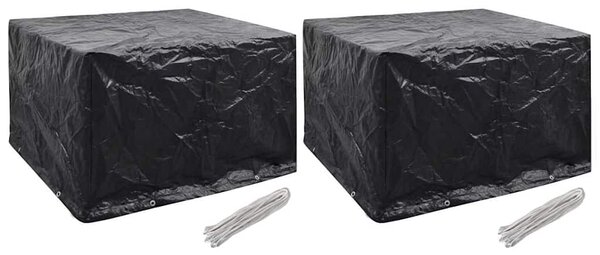 Plachty na zahradní nábytek 2 ks 8 oček 135 x 135 x 90 cm 279127