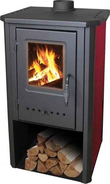 Krbová kamna 5,4 kW ervená 40225