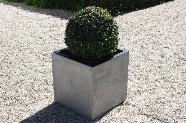 Květináč BLOCK, sklolaminát, 40x40x40 cm, beton design