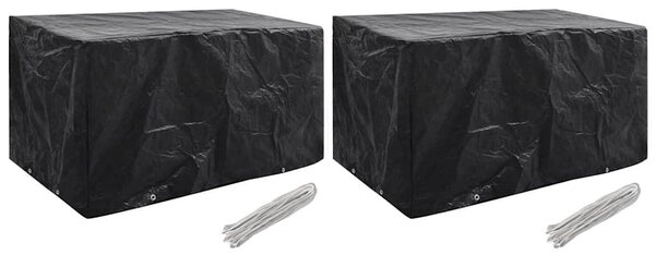 Plachty na zahradní nábytek 2 ks 8 oček 180 x 70 x 90 cm 279129
