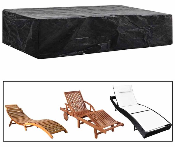 Plachty na opalovací lehátko 2 ks s 8 očky 218 x 77 x 55 cm 279133
