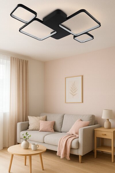 LED závěsné svítidlo 66 W, 5940 lm, 3 režimy barvy světla, IP20