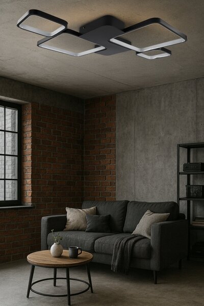 LED závěsné svítidlo 66 W, 5940 lm, 3 režimy barvy světla, IP20