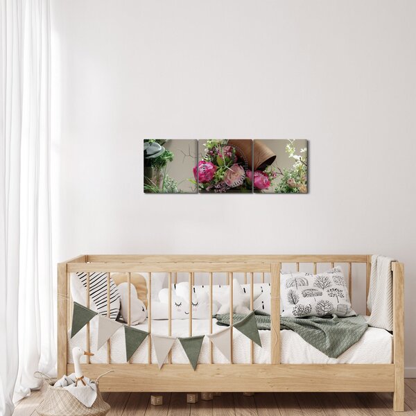 Obraz - Růže pro tebe (s hodinami) (90x30 cm)