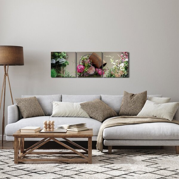 Obraz - Růže pro tebe (s hodinami) (90x30 cm)