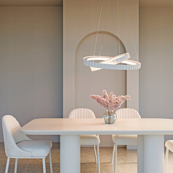 Bílé LED závěsné svítidlo 84 W – teplá bílá, 7560 lm, IP20