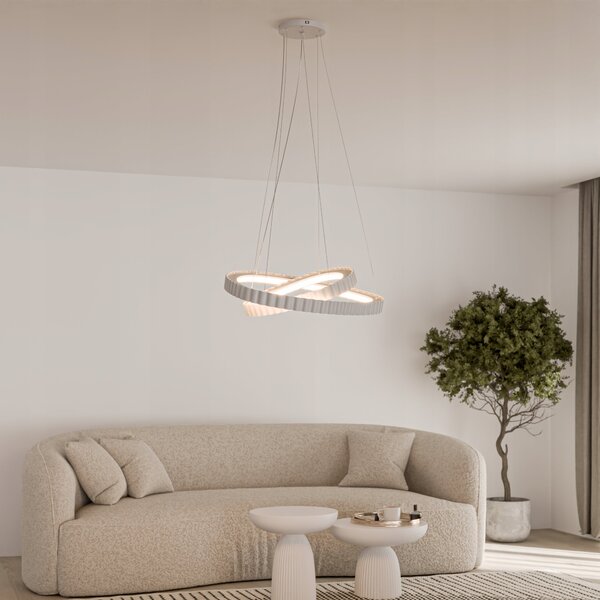 Bílé LED závěsné svítidlo 84 W – teplá bílá, 7560 lm, IP20
