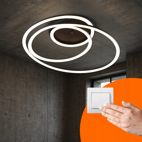 Bílé LED závěsné svítidlo 55 W – teplá bílá, 4950 lm, IP20, 63 × 23 cm